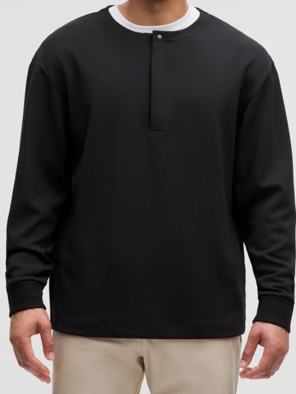 lululemon Softstreme Oversized-Fit LS Henley - Black S